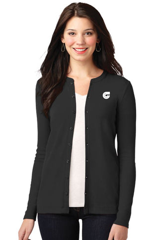 Ladies Concept Stretch Button-Front Cardigan SMLM1008