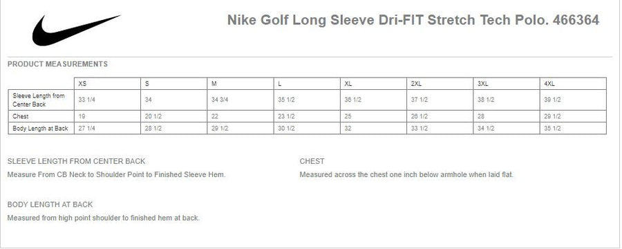 Nike Long Sleeve Dri-Fit Tech Polo - NKDC2104